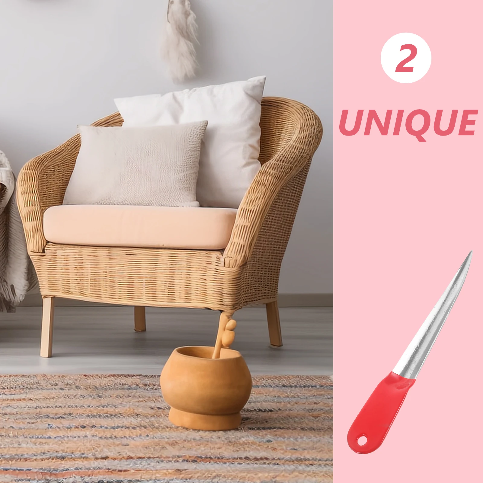 

1 Set Wicker Repair Tool Rattan Chair Furniture Fixing Pick Outdoor Indoor Plastic Stainless Steel Durable Long Lasting Quick