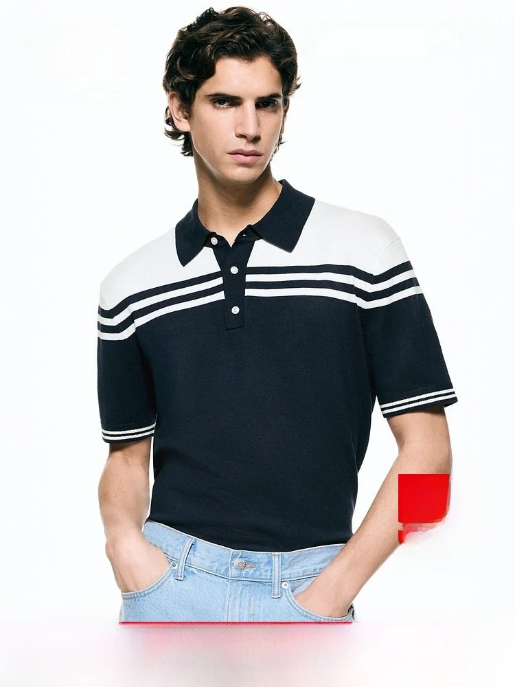 

H&M Men's Standard Fit Shirt 1314727 Casual Style Regular Thickness Micro Stretch Collar Design Daily Wear
