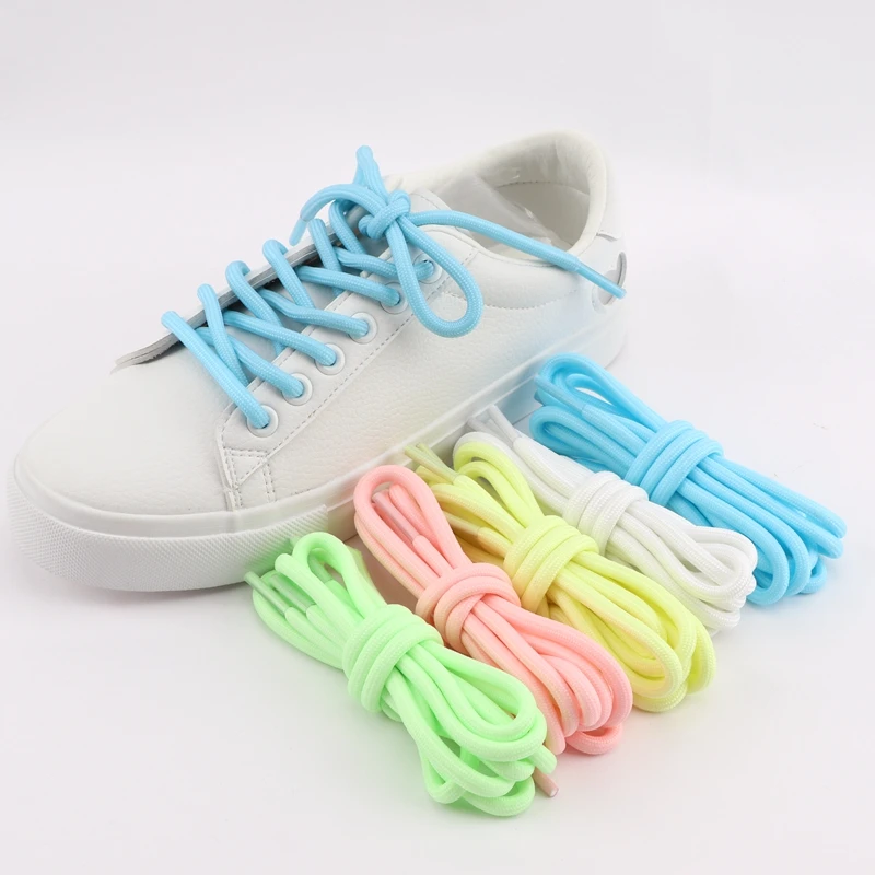 Luminous Shoelaces Round Glow In The Dark Night Color Fluorescent Shoelace Sports Canvas Shoelaces Adult children Shoe Laces