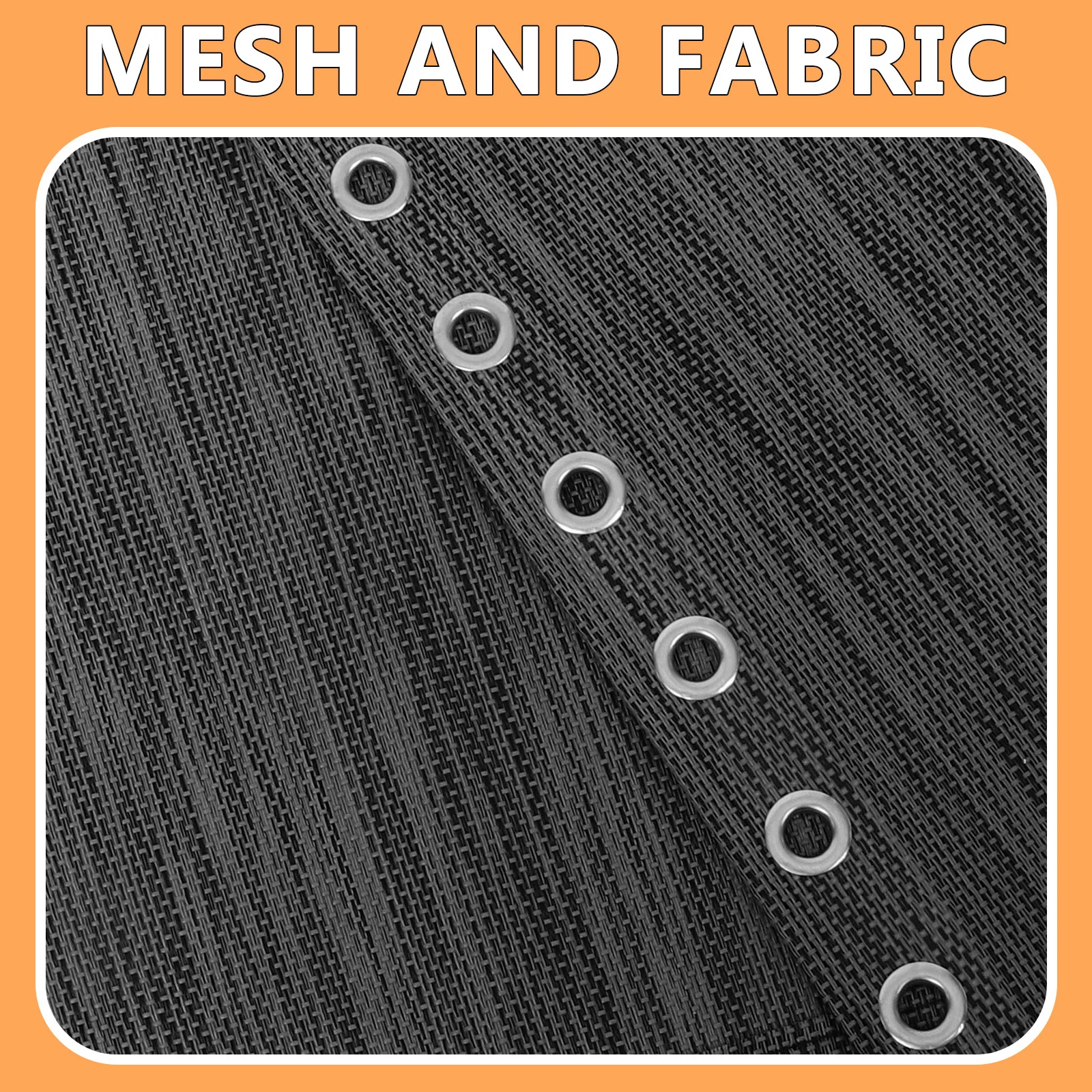 Juego de funda de asiento de malla transpirable, tela de repuesto para sillón plegable, cuerda de nailon para reparación de sillas con eslinga para Patio y playa, 1 Juego