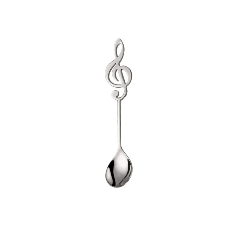 Kitchen Musical Note Spoons Creative Coffee Milk Spoon Ice Cream Stirring Dessert Sugar Spoon Tableware Tool Accessories