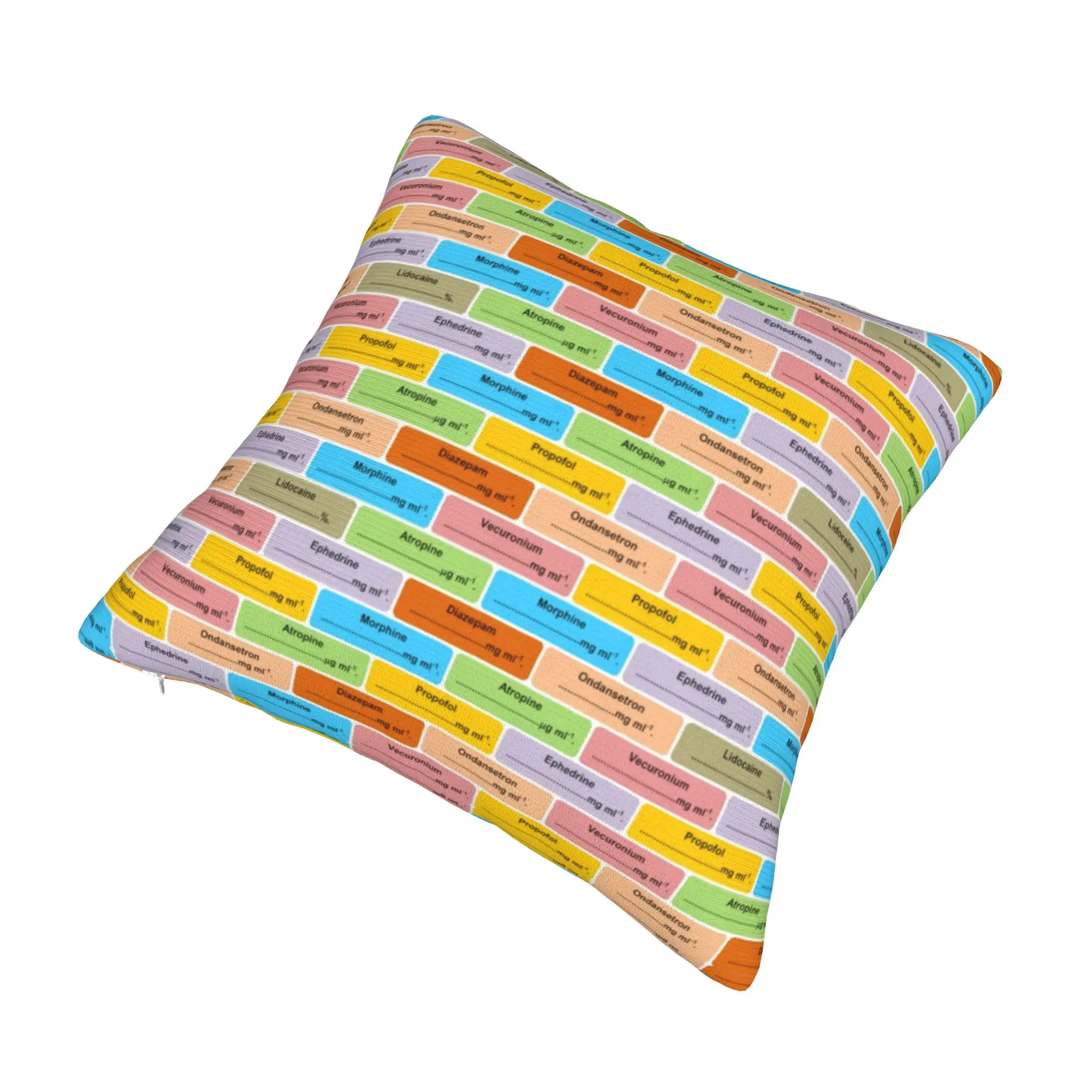 Medical Nurse Anesthesia Medication Labels Luxury Throw Pillow Covers Decoration  Car Cushion
