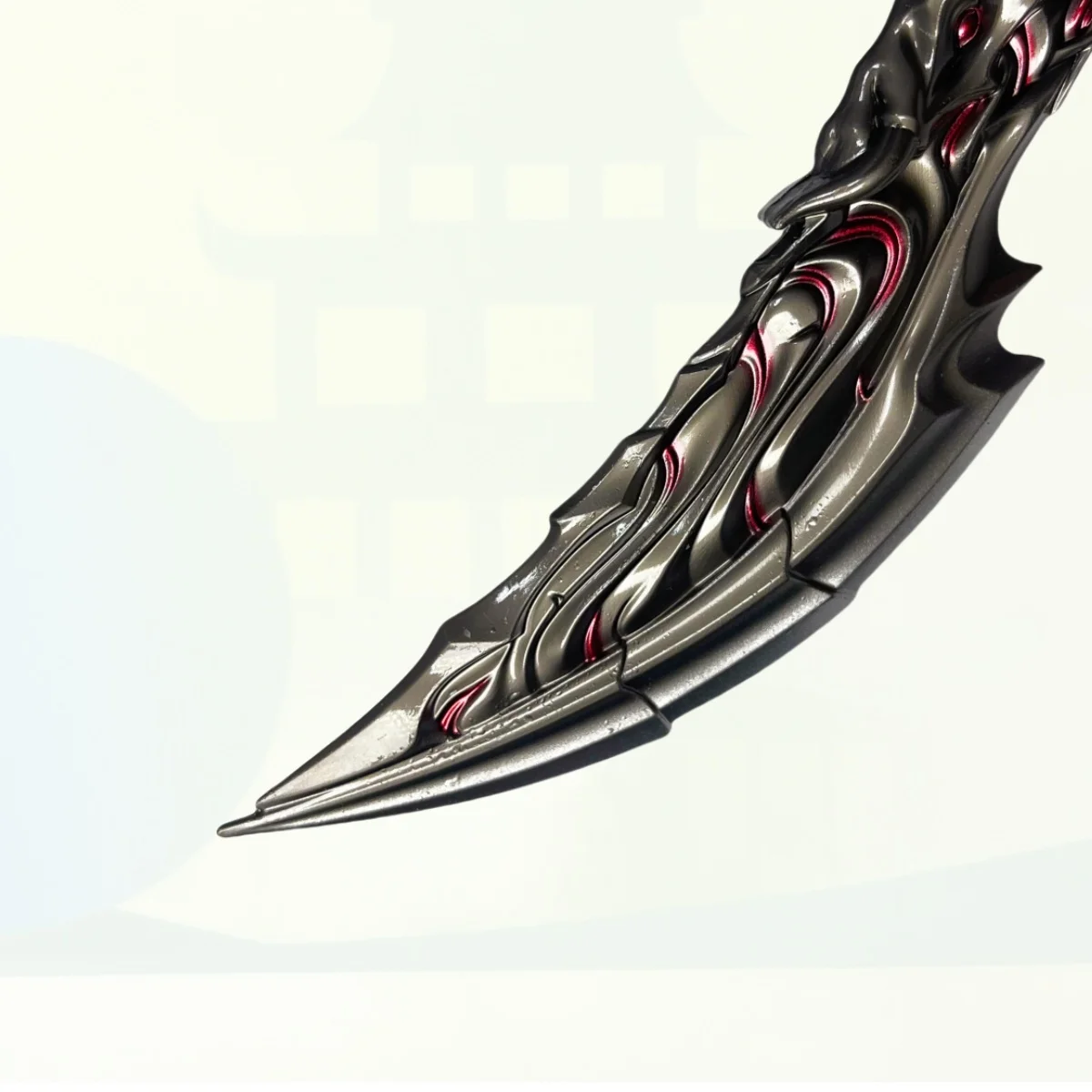 7.1 polegada valorant chama metal katana espada japonês katana sabre original samurai sabre ninja faca cosplay acessórios prop brinquedo