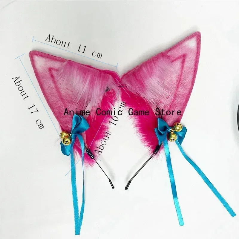 Ahri LOL Costume Cosplay Parrucca Orecchio Spirito Fiore League of Legends Abiti Cosplay Anime Costumi di Halloween per le donne Ragazza