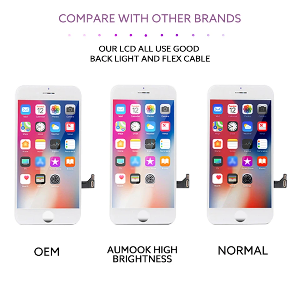 Display LCD para iPhone 6, 6S, 6SP, 7, 7P, 8, 8P, ensamble de touch screen y digitalizador, reemplazo para iPhone SE 2020, para 8 Plus, 7 Plus 3