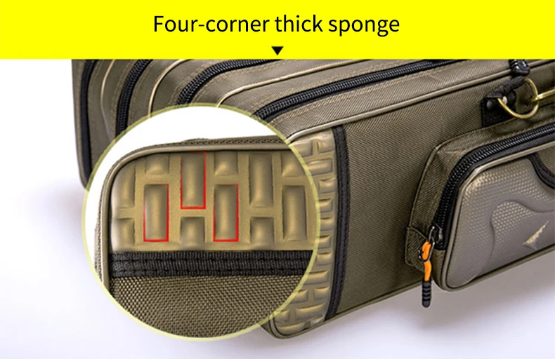 Große Angelruten-Aufbewahrungstasche 80cm-130cm, Robuste Oxford-Tasche für Angelruten und Zubehör, Pesca-Box für Herren – Detail 4