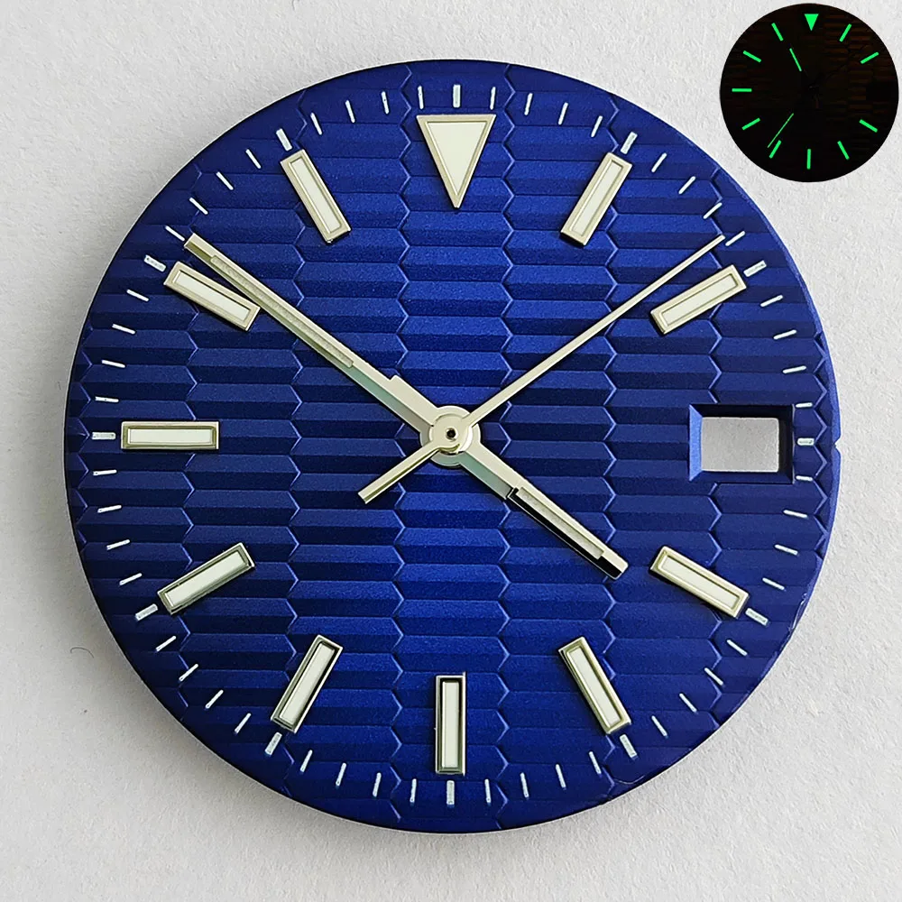 NH35 watch dial striped index suitable for NH35 movement yellow green  blue dial C3 dial 28.5mm dial NH35 hands