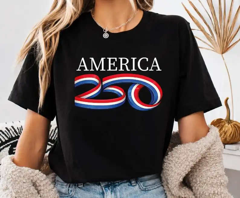 America 250 Shirt Independence Day Shirt America 250th Anniversary Patriotic Cotton Shirt 1776–2026 Anniversary Cheering Tees