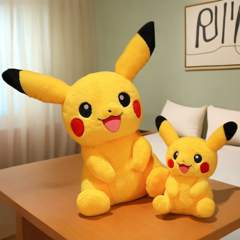 30-75cm 큰 크기의 피카추 플러시 장난감 귀여운 포켓몬 피카추 인형 슈퍼 소프트 인형 포켓몬 스마일 피카추 베개 크리스마스 선물 아이