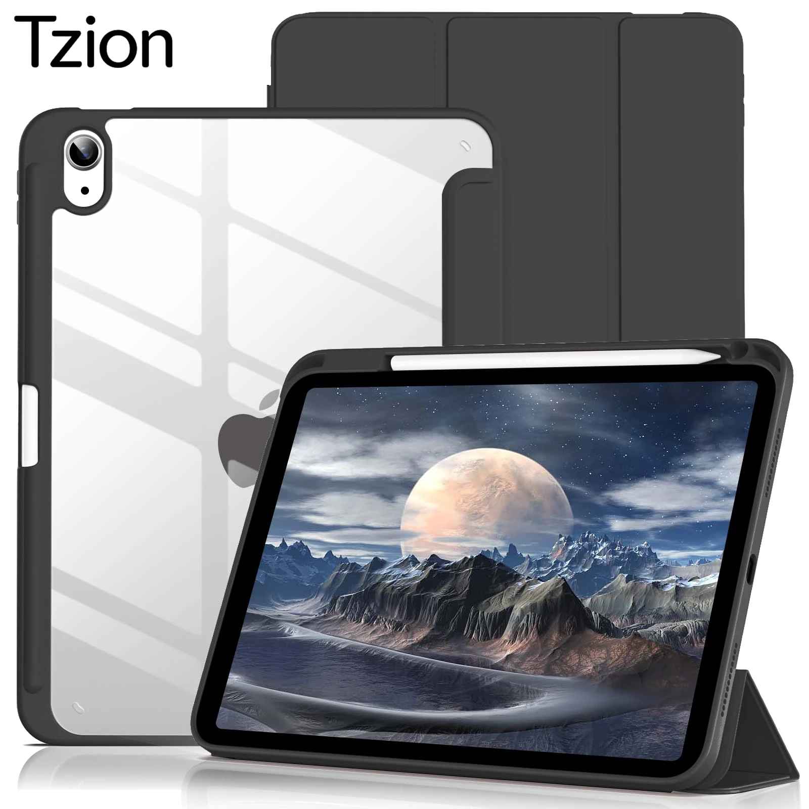 For Apple iPad (A16) 11th 11'' 2025/10th 10.9'' 2022 Generation Case with Pencil Holder, Hybrid iPad 11 10 Case with Clear Back