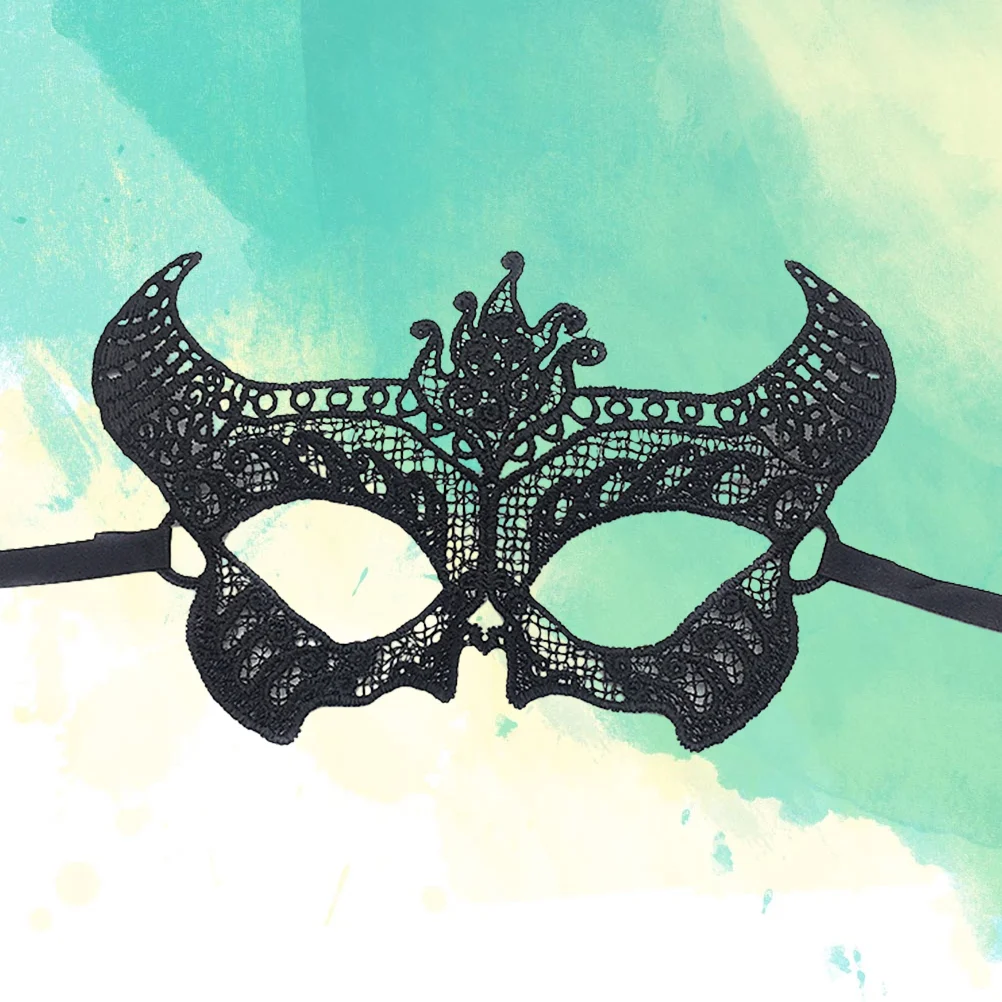 ชุดแฟนซีหน้ากากสีดํา Venetian Lace Eye Masquerade หน้ากาก Eyemask สามมิติ