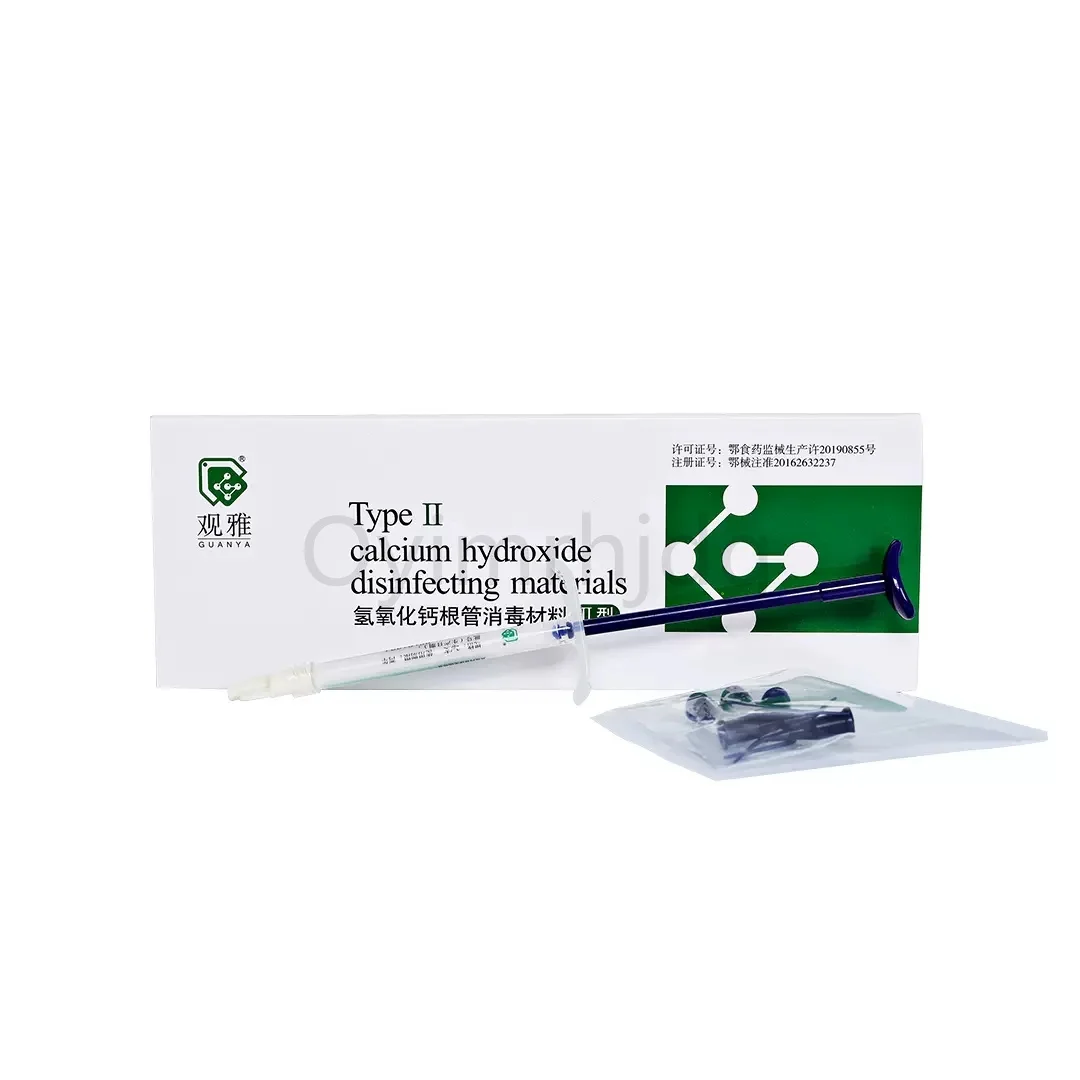 

Гидроксид кальция, дезинфицирующие материалы, бактериостатическая паста для наполнения корней канала, стоматологический материал