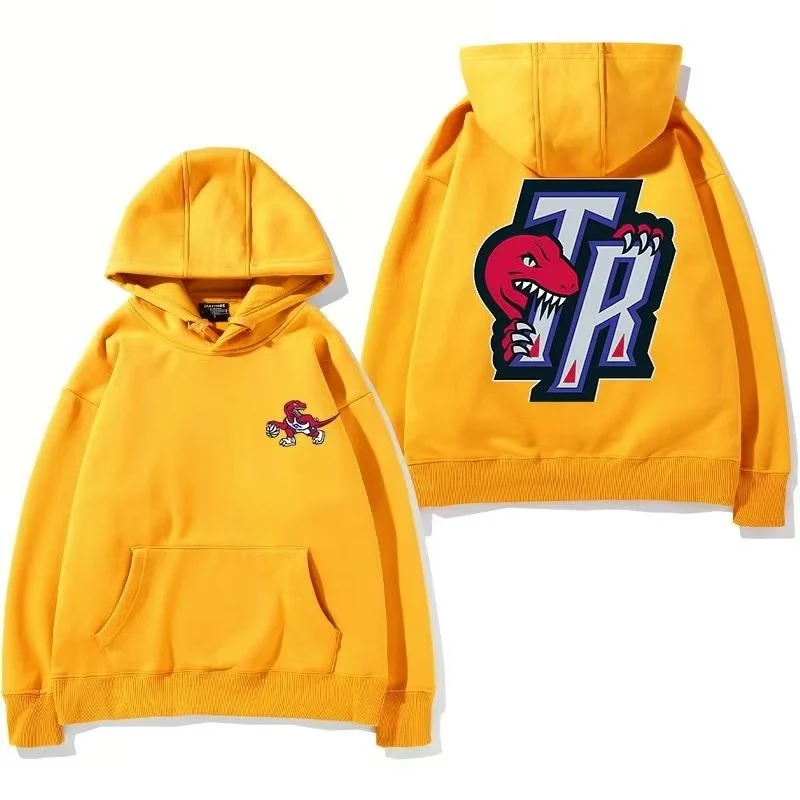 Autumn and Winter New Hooded Sweatshirt Men's Raptor American Retro Basketball Sports Pullover Long-Sleeved Loose Clothes