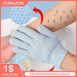 Esfoliante Bath Mitt Scrub Luvas de chuveiro Escova corporal Esponja de massagem para lavagem corporal Hidratante da pele Espuma de spa