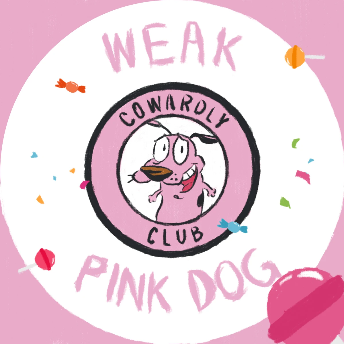 حار بيع الوردي COWARDLY CLUB الكلب التطريز بقع الحجم الأمامي الحديد على خياطة على زين الديكور للملابس #2