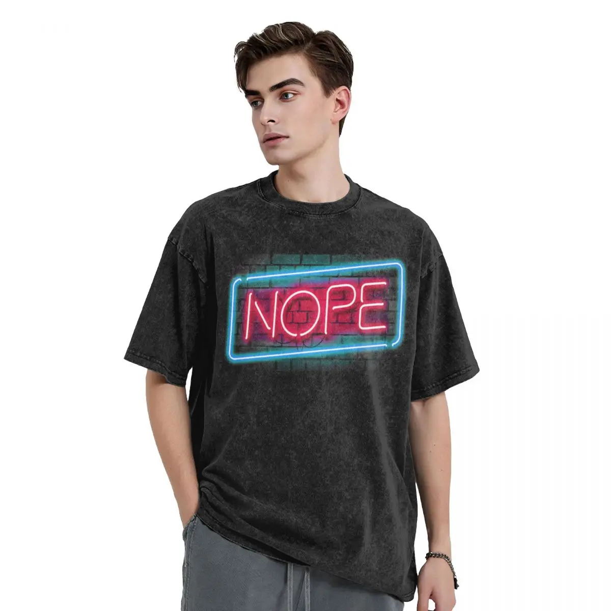 

Nope T-Shirt vintage graphic tee customizeds cute tops vintage clothes men t shirt