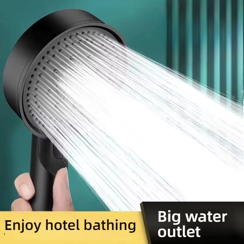 

2025NEW 5 Modes Adjustable High Pressure Shower Head, Water Saving & Massage Function, Black Showerhead for Bathroom Accessories