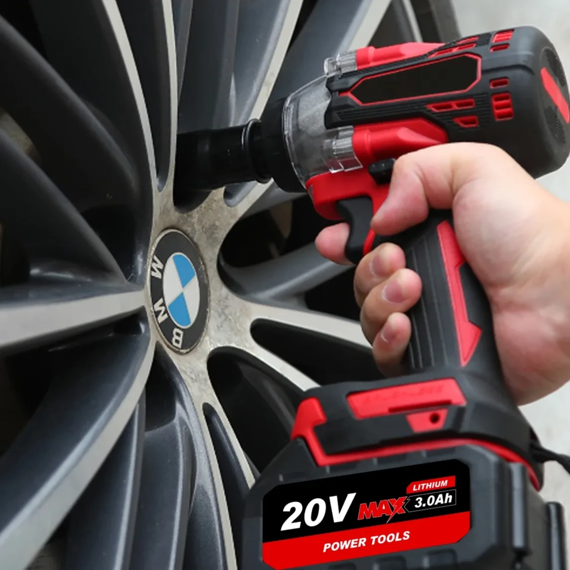 Индивидуальный ручной электрический ударный гайковерт 20 В, бесщеточный перезаряжаемый ударный гайковерт CE