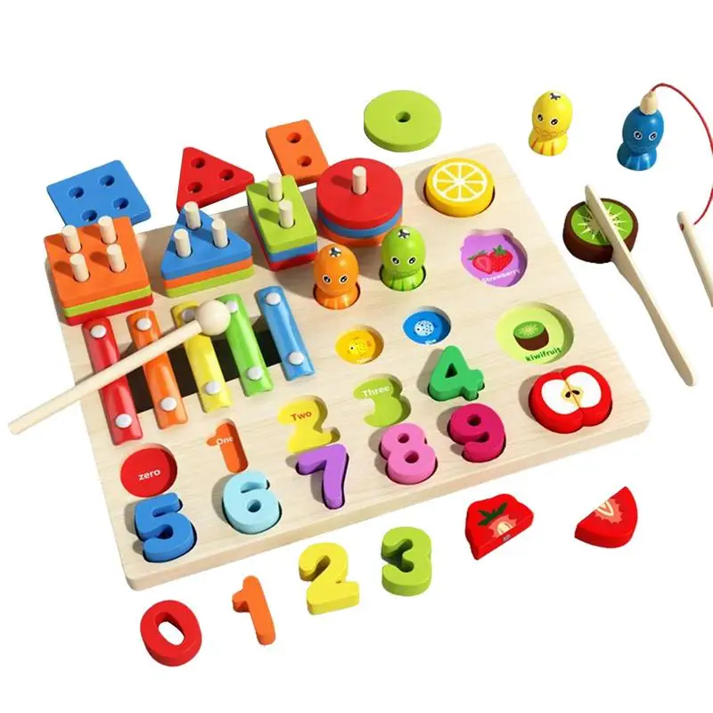 

Wooden Sorting Stacking Toys Shapes Sorter Board Puzzle Developmental Preschool Early Educational Sensory Toy For Friends Family