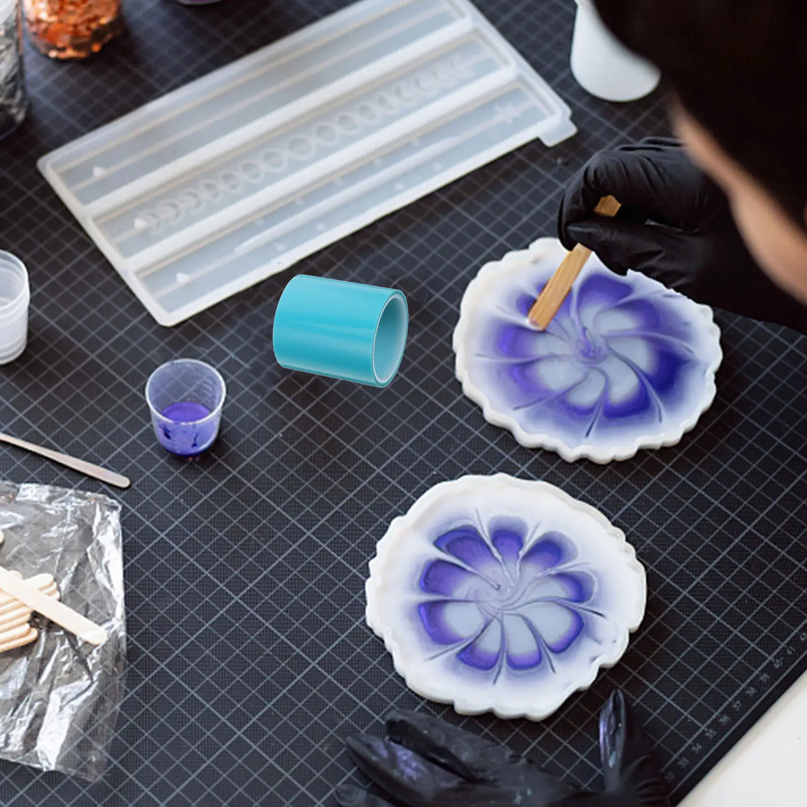 1 Roll Uv Resin Tape High Temperature Traceless Seamless Epoxy Resin Jewelry Making DIY Craft Clear Sticky Tape