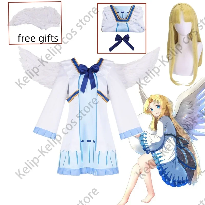 

The Rising of the Shield Hero Cosplay Anime Filo Fillo Philo Cosplay Wing Wig Lolita Dress Set Halloween Party Outfit for Woman