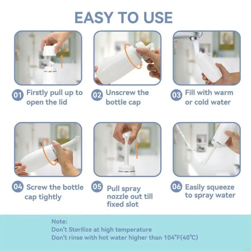 Lightweight Feminine Sanitation Bottle Plastic for Mother Infants & Daily Use 
