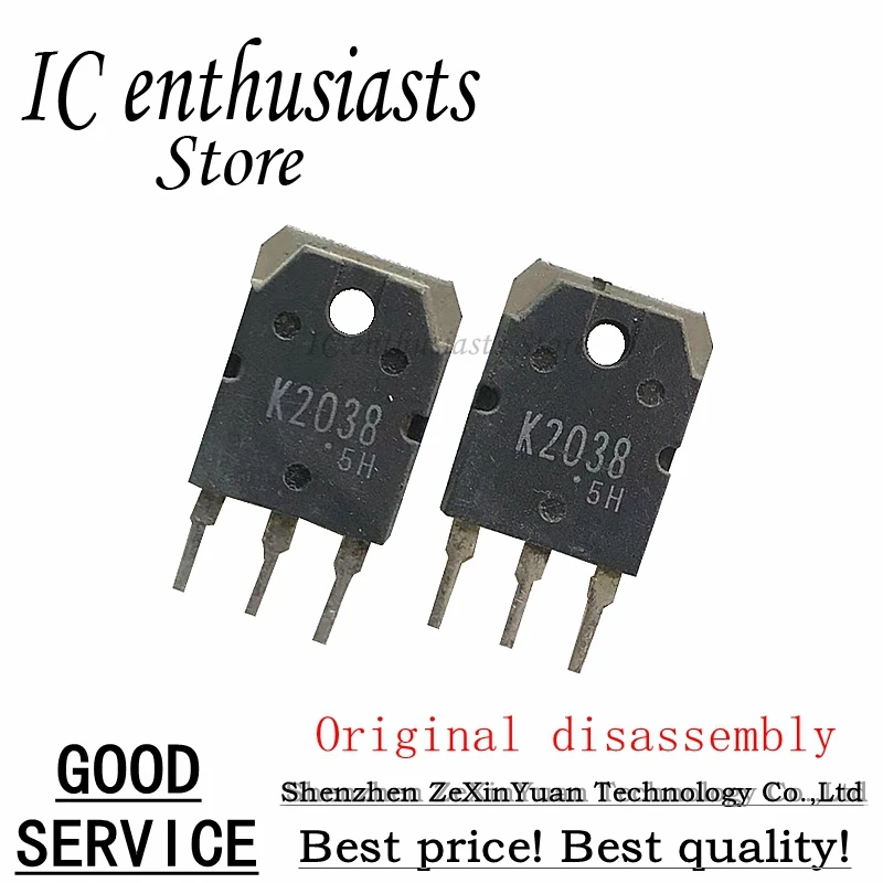 10 sztuk 2SK2038 K2038 5A 800V TO-3P oryginalny demontaż