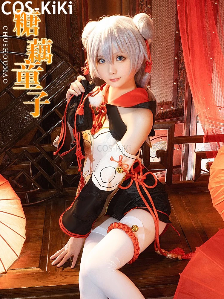 COS-KiKi Honkai Impact 3rd Theresa Apocalypse Sugar anni Warashi Game, Soft Cosplay Costume, Halloween Party Outfit