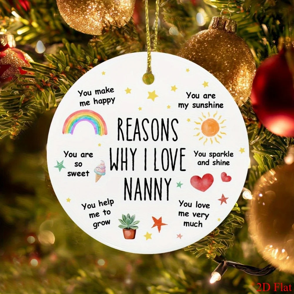 

One 2D flat crystal piece, the best gift for a nanny, a nanny decoration, and a thank-you gift for the nanny's grandma