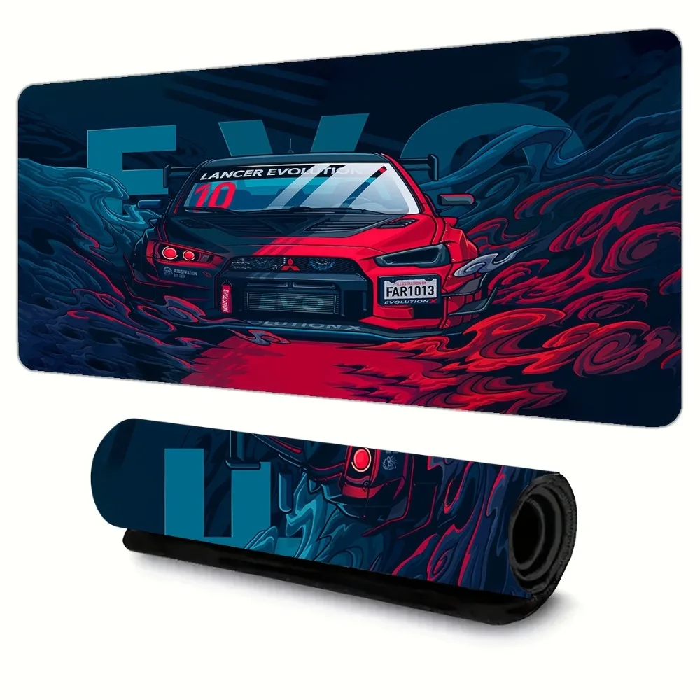 EVO large-sized gaming mouse pad, featuring the anti-slip table mat with the Lanr Evot racing design teclado mecânico