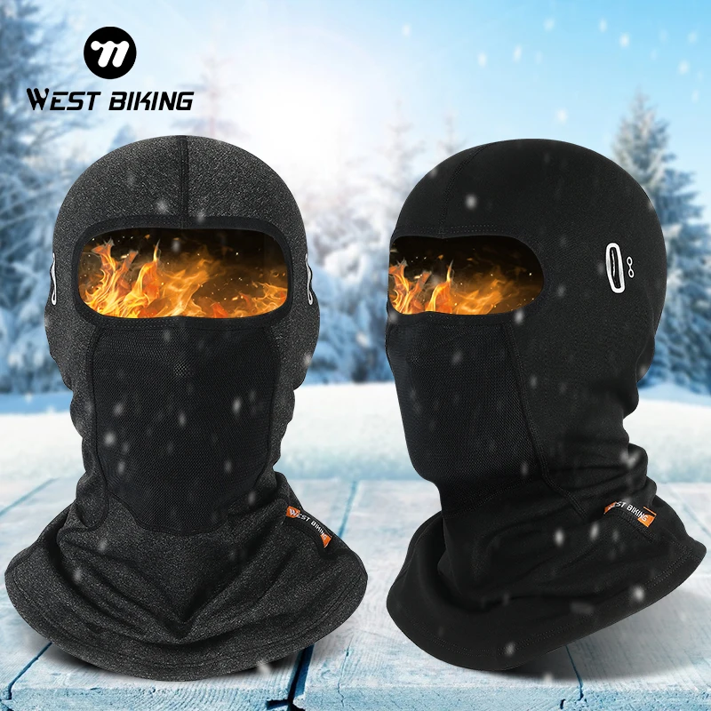 

WEST BIKING Winter Warm Headwear Cycling Cap Climbing Scarf Running Balaclava Velvet Bike Face Cover Motorcycle Fishing Ski Hat