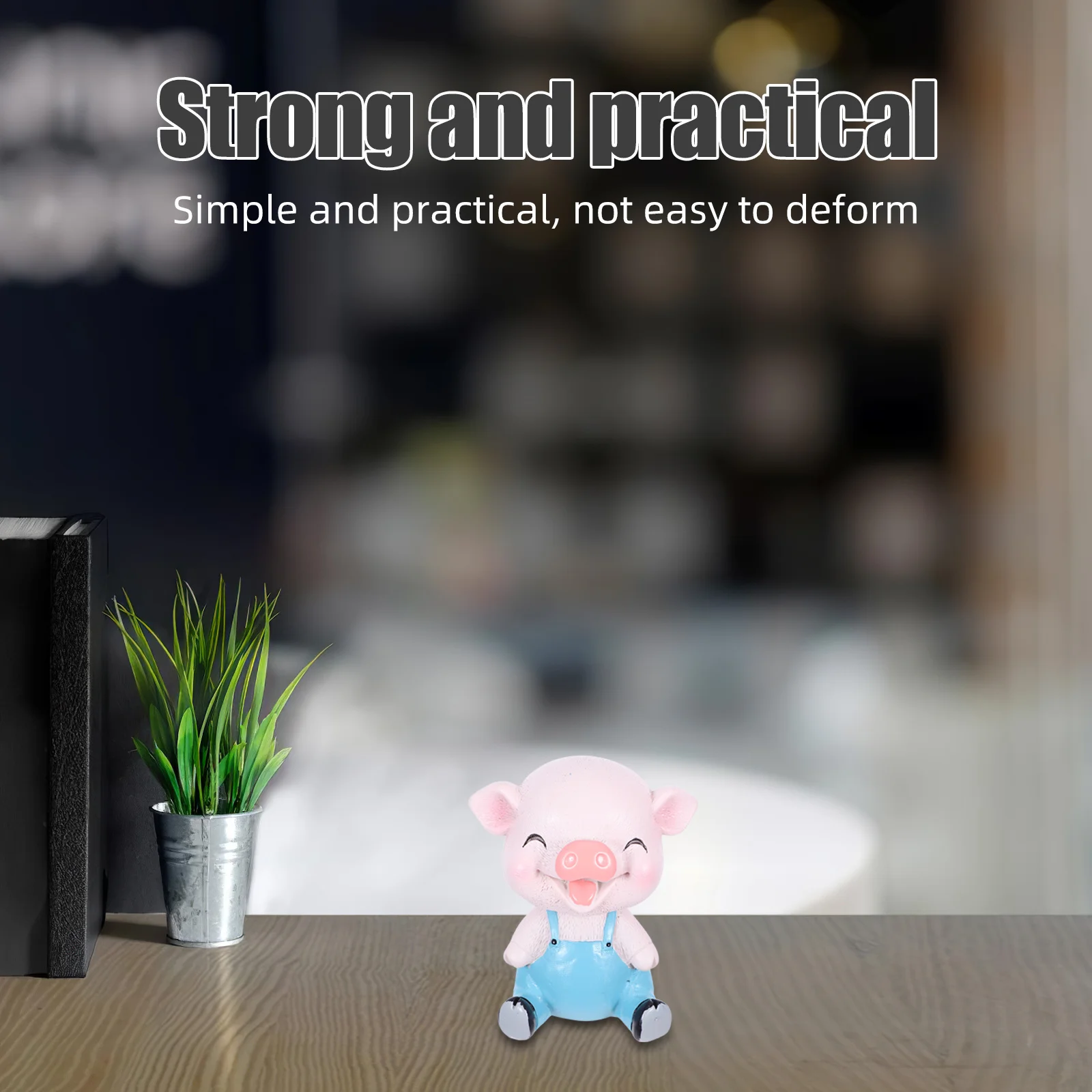 

1Pcs Shaking Head Pig Ornament Nodding Pig Decoration Cartoon Creative for Car Home Office Gift Blue Car Decoration