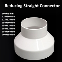 1pcs White PVC Reducing Straight Connector Diameter 75 100 110 125 150 160 180 200mm Drain Pipe Adapter Drainage Fittings