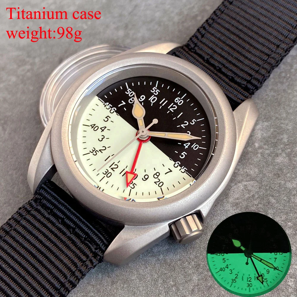 TANDORIO Titanium Case 40mm NH34 GMT Watch Men 200M Diver Automatic Movement Sapphire Luminous GMT Dual Time Zone 3.8 Crown