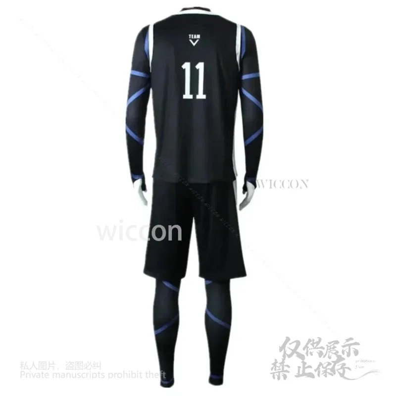 

a7d@Anime Blue Lock Nagi Seishiro Football Jumpsuit Bodysuit Cosplay Team Shirt White Black Men Halloween Carnival Party Customi