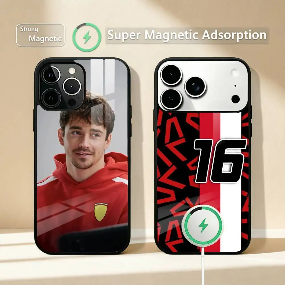 

C-Charles Leclerc Racing Driver Phone Case For iPhone17,16,15,14,13,12,11 Plus,Pro Allows magnetic wireless charging