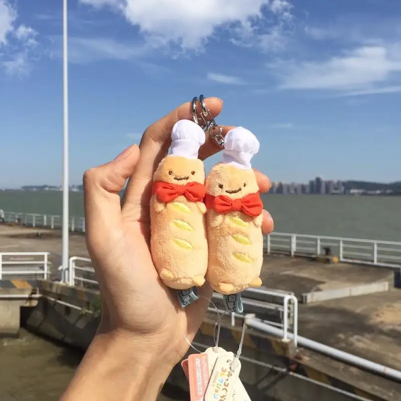 انمي ياباني Sumikkogurashi الخبز الفرنسي أفخم المفاتيح الإبداعية دمية حقيبة كمبيوتر محمول على ظهره سستة الديكور لعبة هدية الكريسماس #3