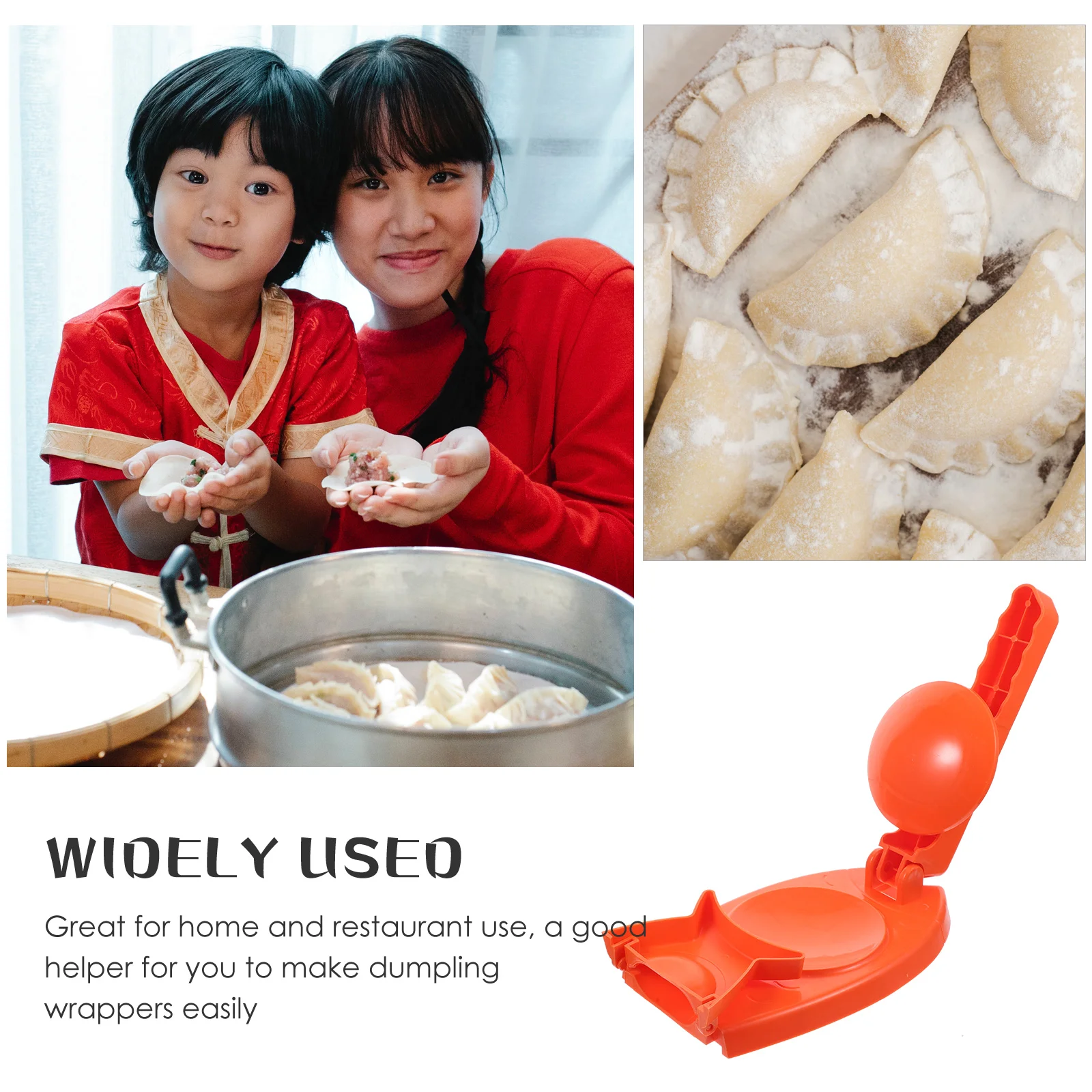 

2pcs Dumpling Mold Multi functional Kitchen Tool Easy Clean Practical Dough Pressing Tool Lazy Mould Maker