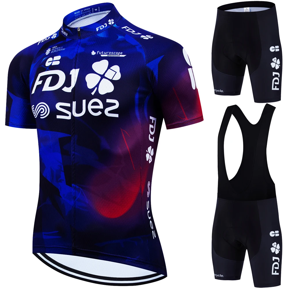 

Tricuta Cycling Man Clothing Laser Cut Men's FDJ Sports Set Pants Outfit Clothes 2025 Mtb Jersey Shorts Bib Professional Shirt