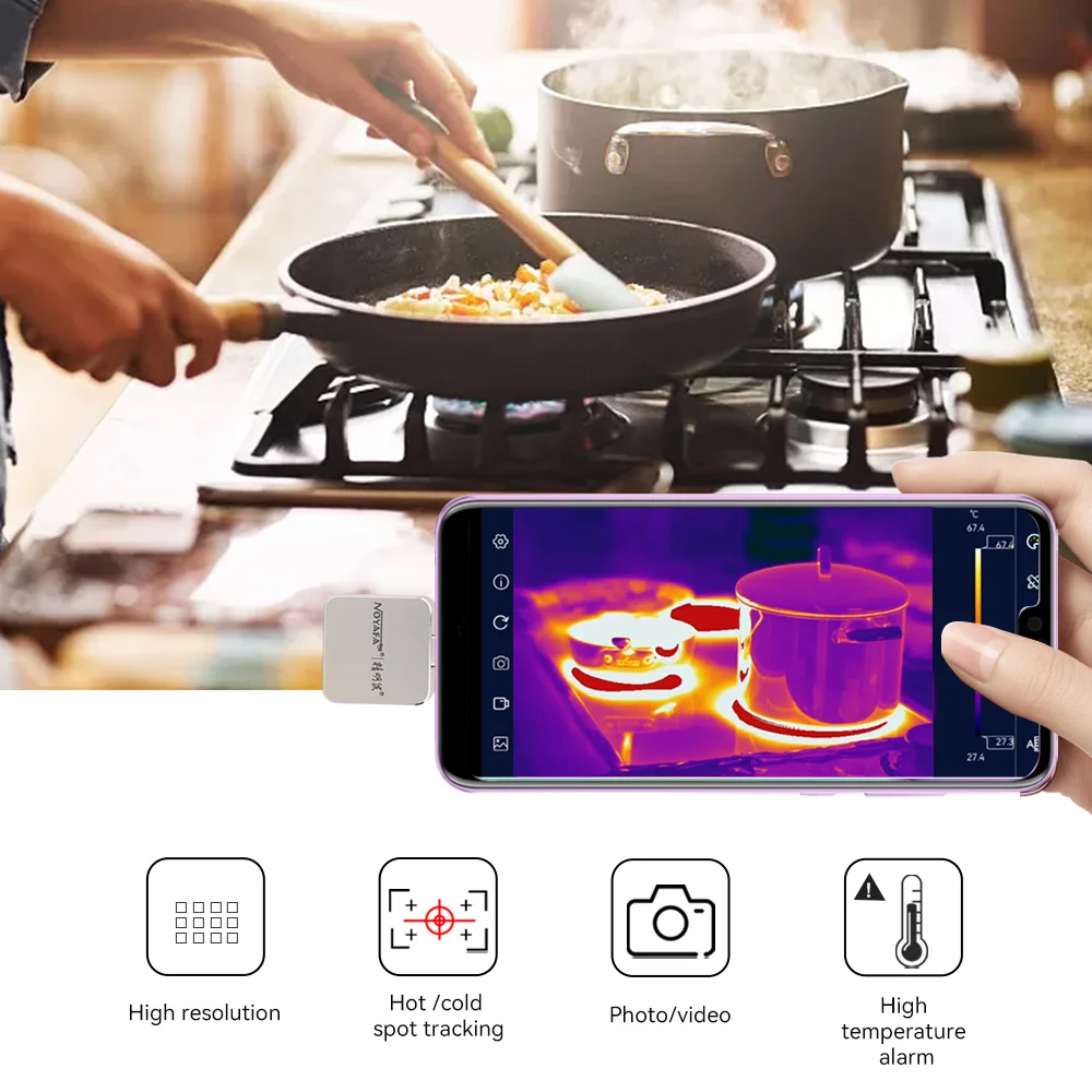 NOYAFA NF-586 Mobile Thermal Camera For Android Phone IP65 Industrial Inspection Heat Loss Detection Infrared Thermal Imager