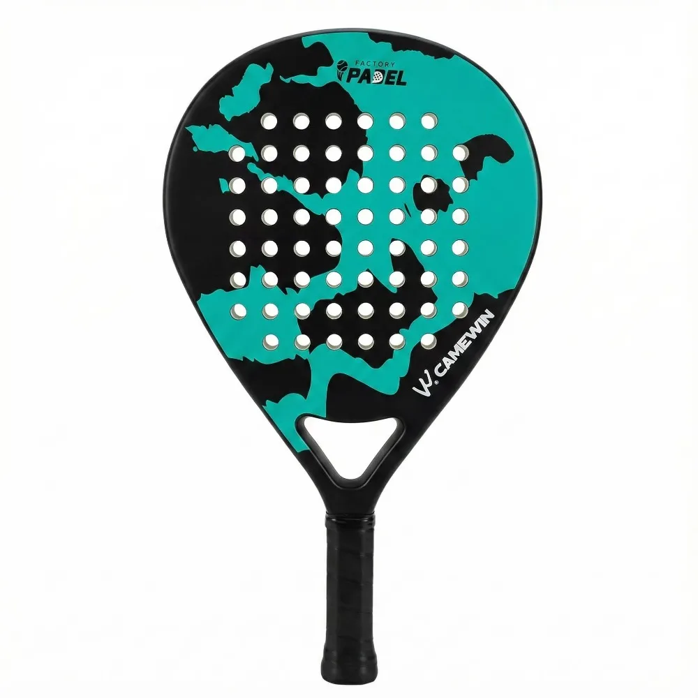 

Carbon Fiber Padel Racket Soft EVA Core Teardrop Shape Padel Tennis Racket With Wrist Strap for Beginner Training