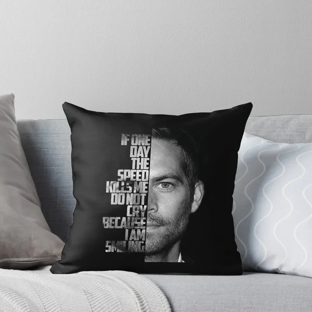 Remembering Paul Walker: Iconic Silhouette Tribute T-Shirt Throw Pillow Cushions For Decorative Sofa Sofas Covers Pillow