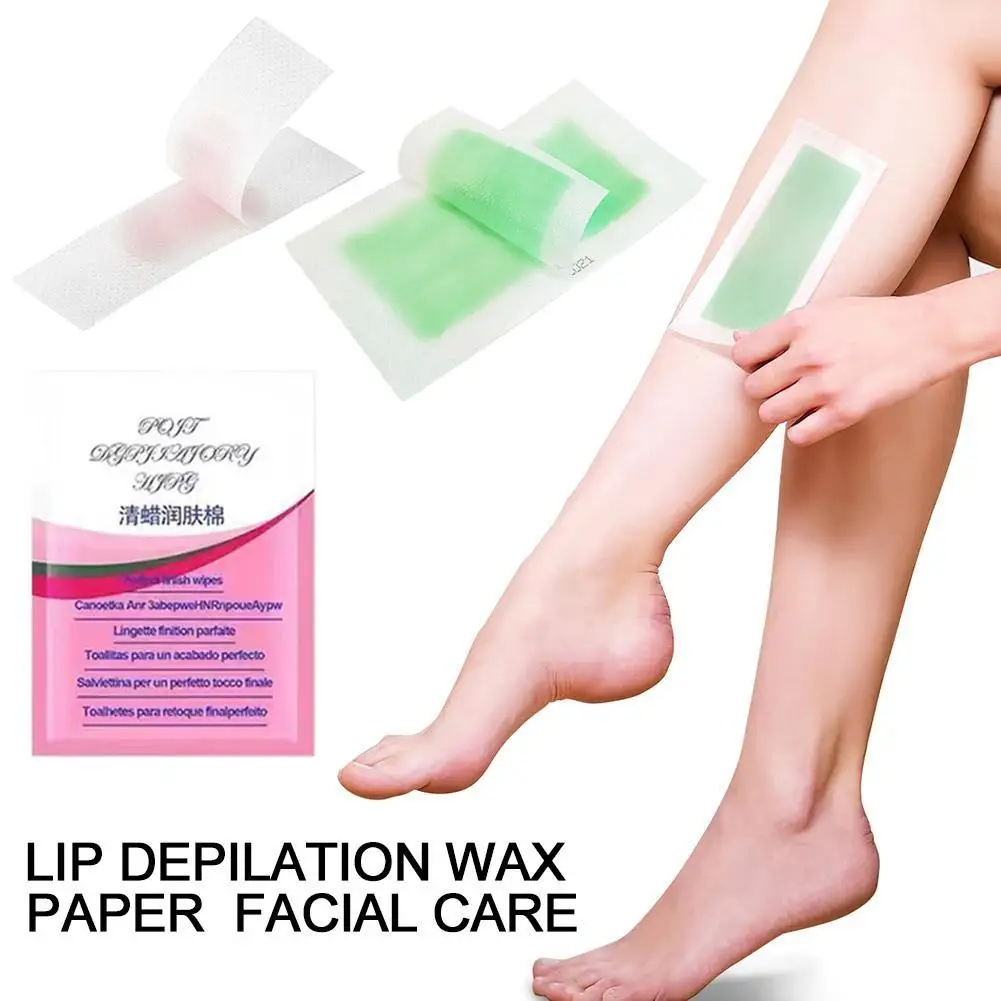 

10sticks Professional Hair Removal Wax Strips for Summer Depilation Double Sided Cold Wax Paper for Leg Body Face Useful