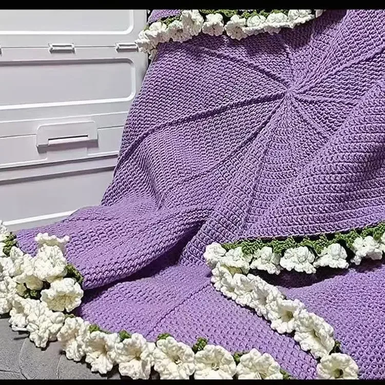 （Material Package）Rose Bouquet Blanket Handmade Pack Crocheted BlanketBouquet Blanket Crocheted Blanket Creative Gift Handmade