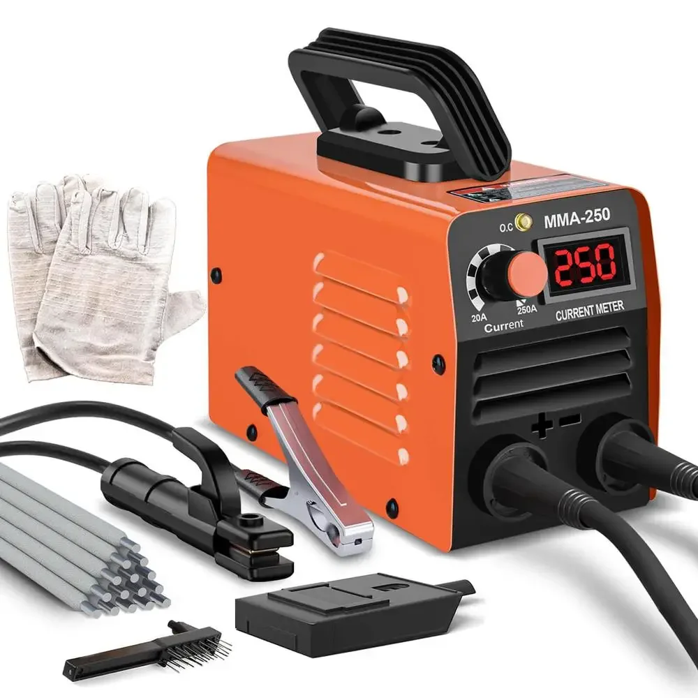 Super Portable Stick Welder Machine 110V 250A ARC MMA Welding Kit with 10pcs Welding Rod IGBT Inverter Technology Compact Design