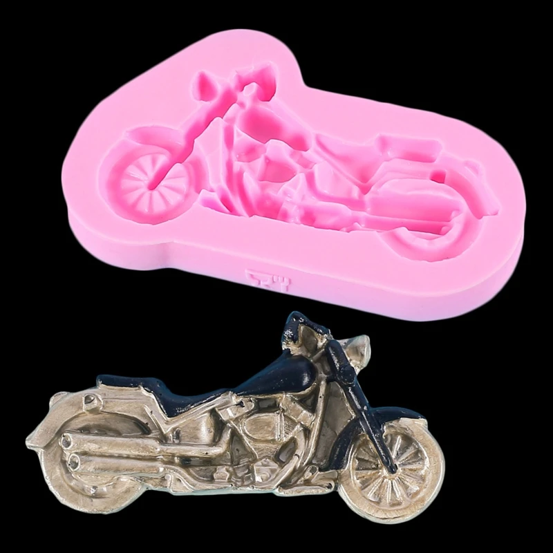 3D Mousse Cake Molds Candy Mould Birthday Cake Mould Chocolate Mold Silicone Material Motorcycle Shaped for Boy Birthday G5AB