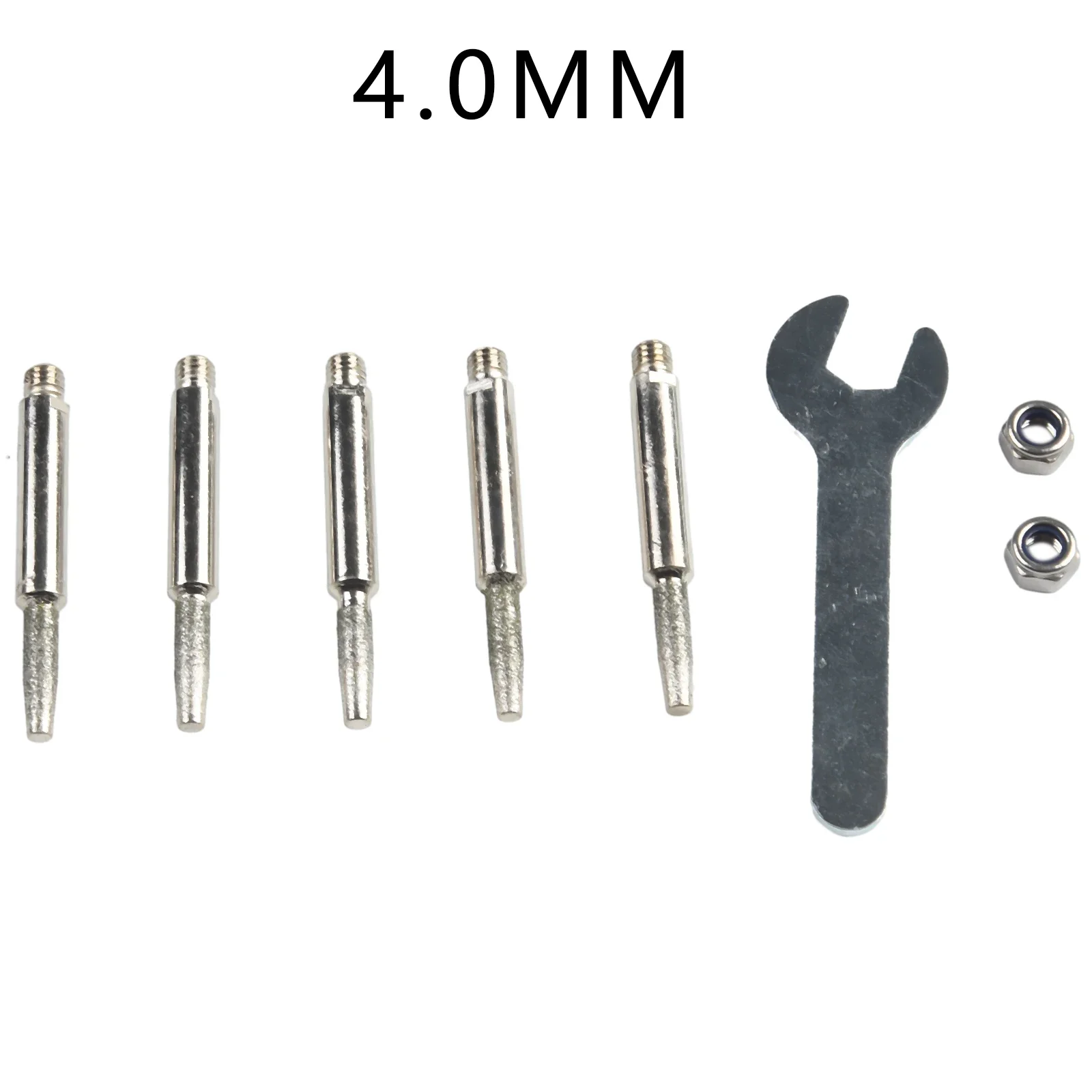 8pcs 4.0mm/4.8mm/5.5mm Head Diamond Grinding Head Wrench Nut Set For Engraving Polishing Grinding Chainsaw Sharpener Parts