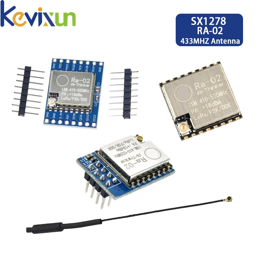 SX1278 Moduł LoRa 433M 10KM Ra-02 Moduł bezprzewodowy Ai-Thinker Transmisja rozproszona widma Elektroniczny zestaw do samodzielnego montażu