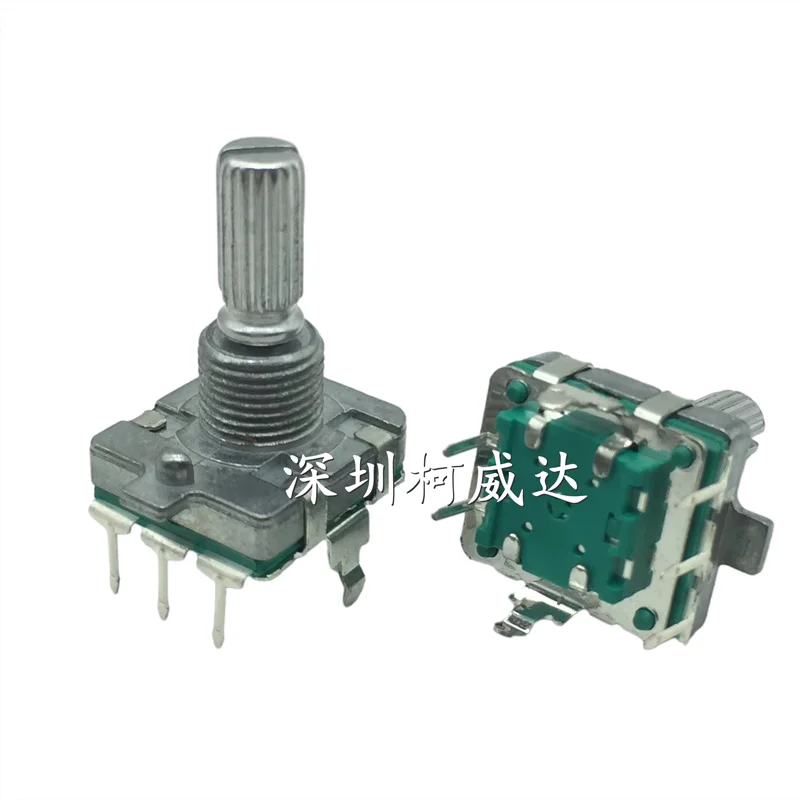 1PCS，EC16 encoder，24-bit coded switch，The shaft length is 20mm，With a press switch，DVD CD volume switch