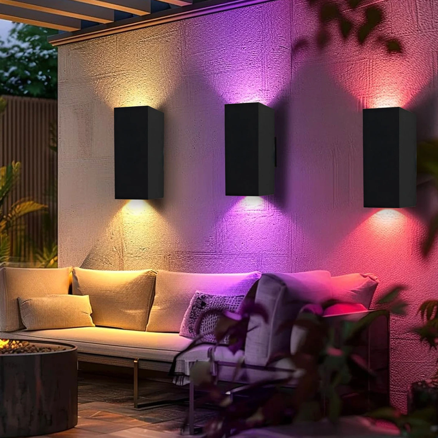 

Уличный настенный светильник RGB/трехцветный, беспроводной, без отверстий, на магнитном креплении, с функцией динамической подсветки (эффект «дыхания»)